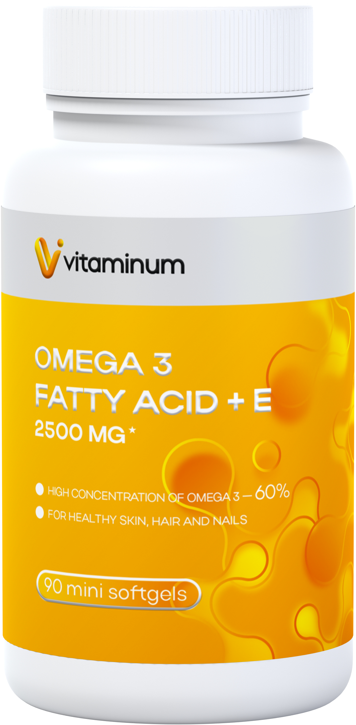  Vitaminum ОМЕГА 3 60% + витамин Е (2500 MG*) 90 капсул 700 мг   в Железногорске