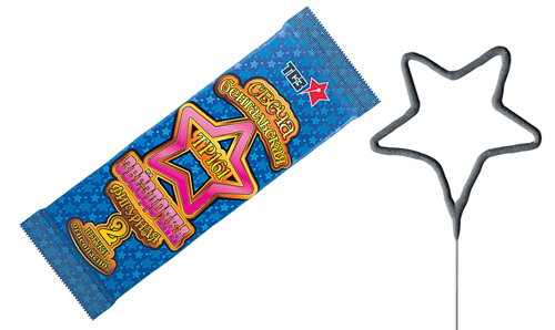  Бенгальские свечи фигурные 2 шт "Звездочка"  в Железногорске